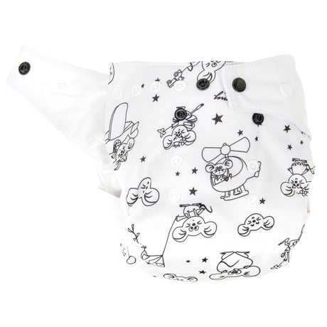 Mommy Mouse - SIO-Überhose  (weiche Beinbündchen) - One Size - White