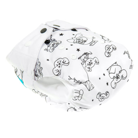 Mommy Mouse - Überhose (weiche Beinbündchen) - One Size - White