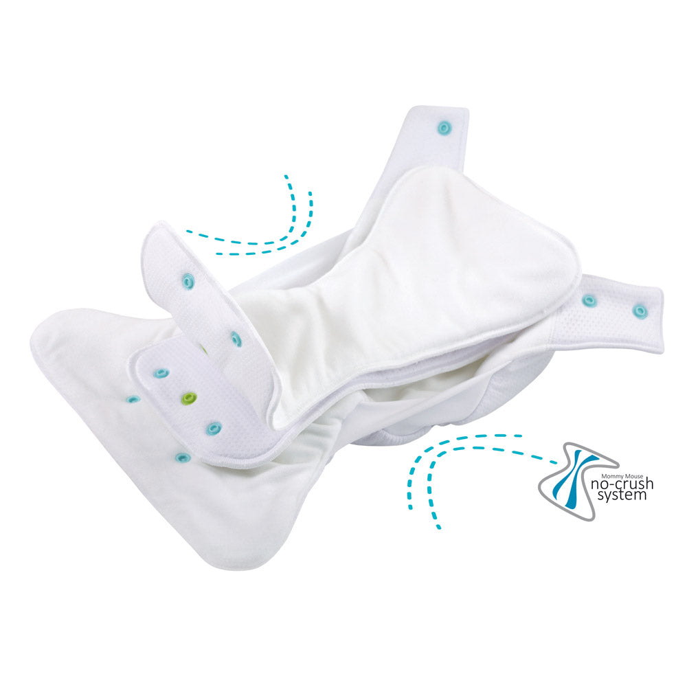 Mommy Mouse - XL Höschenwindel mit Klettverschluss  9 - 19 kg - Polar Microfleece