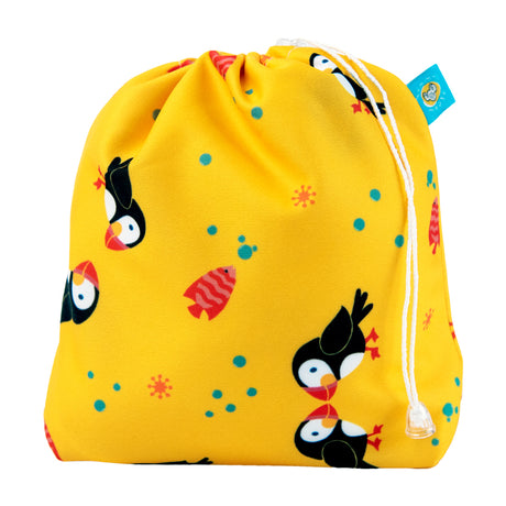 Mommy Mouse - Bambus Feuchttücher Set (Miniwetbag & 5 Waschlappen) - 14x14 cm