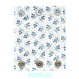 Milchmädchen - Bodyerweiterung (Bodyverlängerung) - Blumen Blau - Luxus Qualität, beste Stoffe - 100% Bio-Baumwolle