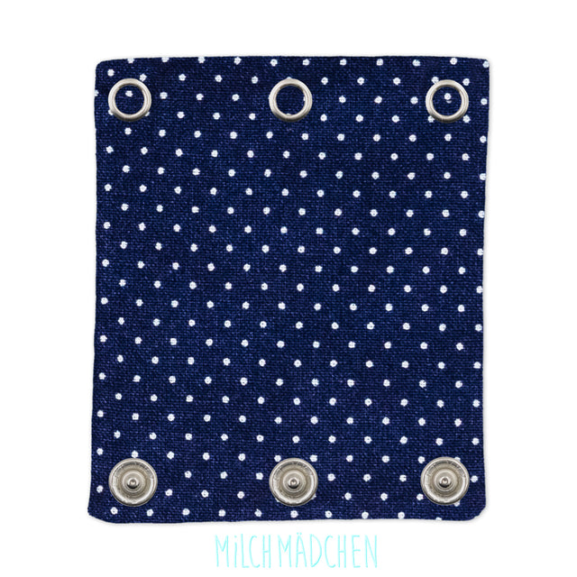 Milchmädchen - handgemachte in Deutschland - Bodyerweiterungen (Bodyverlängerung) - Punkte (Blau) - Made in Germany - Top Design
