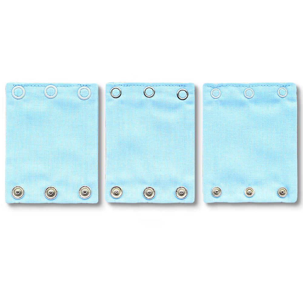 Milchmädchen - Bodyerweiterung/-verlängerung  -  in tollen Designs - 3 Stück in 3 Druckknopfgrößen