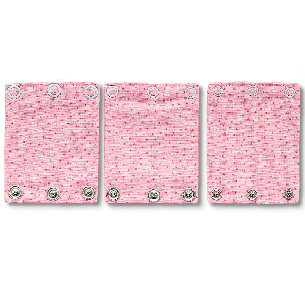 Milchmädchen - Bodyerweiterung/-verlängerung  -  in tollen Designs - 3 Stück in 3 Druckknopfgrößen