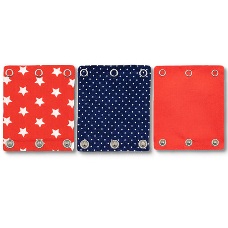 Milchmädchen - Bodyerweiterung/-verlängerung  -  in tollen Designs - 3 Stück in 3 Druckknopfgrößen