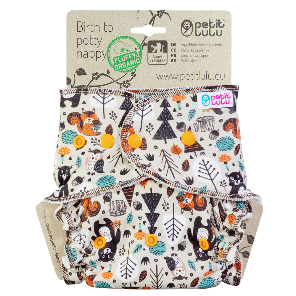 Petit Lulu - Höschenwindel "Fluffy Organic" - One Size (4-15 kg) mit langer Saugeinlage