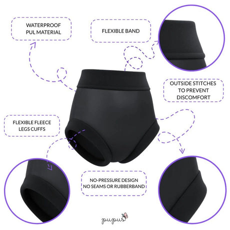 Pupus - Wasserdichte Schutzhose - Schwarz