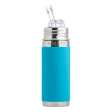 Pura Kiki ISO-Trinkflasche 260ml - mit Strohhalm Aufsatz, Schutzkappe und Sleeve