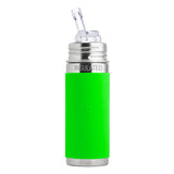 Pura Kiki ISO-Trinkflasche 260ml - mit Strohhalm Aufsatz, Schutzkappe und Sleeve