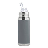 Pura Kiki ISO-Trinkflasche 260ml - mit Strohhalm Aufsatz, Schutzkappe und Sleeve