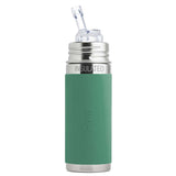 Pura Kiki ISO-Trinkflasche 260ml - mit Strohhalm Aufsatz, Schutzkappe und Sleeve