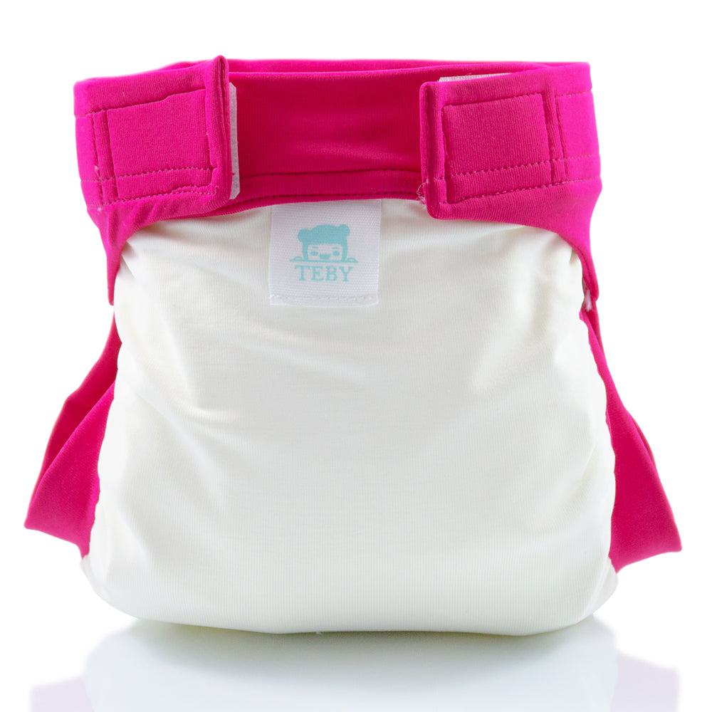 Culla di Teby  - "Soft Touch" Überhose - Schwimmwindel - (EINZELN) - Creme & Pink