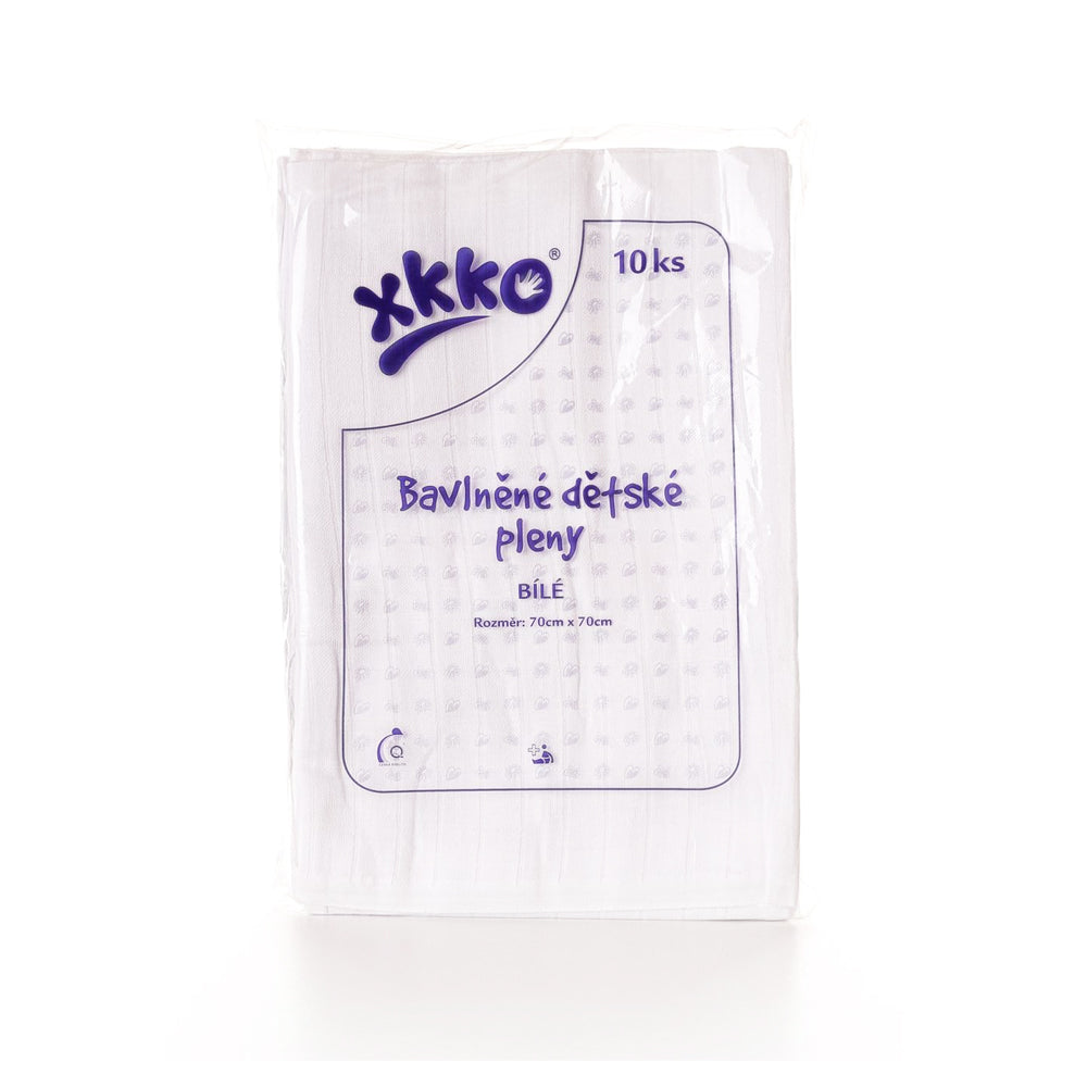 XKKO - Classic Mullwindeln (Musselintuch, Baumwollwindel) - 10 Stück