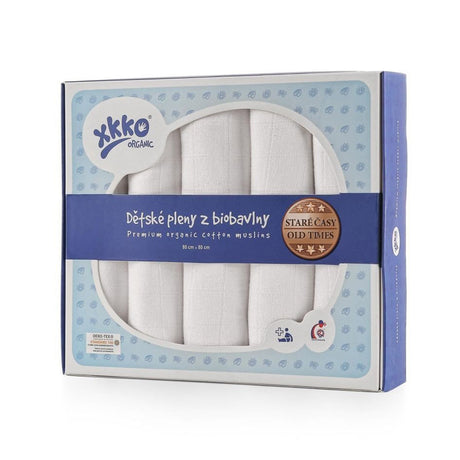 XKKO - Organic Mullwindeln - 100% Bio-Baumwolle (Alte Zeiten) - 80x80cm