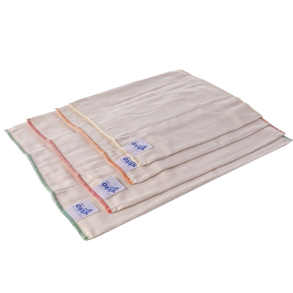 XKKO Prefolds - 100% Bio-Baumwolle - (6 Stück) - versch. Größen