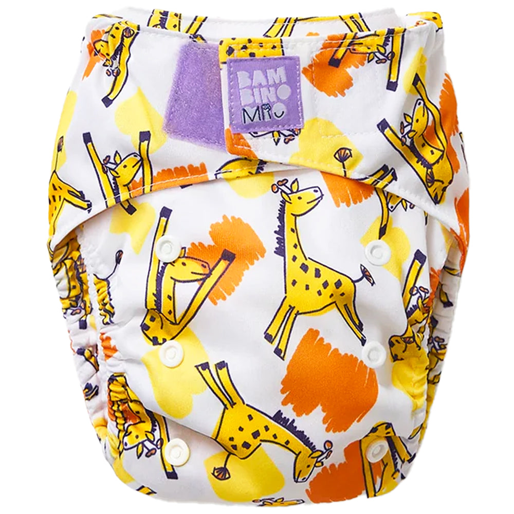 Bambino Mio Revolutionary wiederverwendbare AIO Windel One Size im Design Chomp (Giraffen und Löwen)
