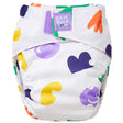 Bambino Mio Revolutionary wiederverwendbare AIO Windel One Size im Design Pop (weiß mit Herzen)