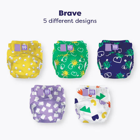 Die fünf Designs der Bambino Mio Probier-Box Brave