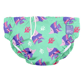 Bambino Mio waschbare Schwimmwindel im Design Electro Fish (Mint mit Fischen), Größen S bis XL