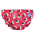 Bambino Mio waschbare Schwimmwindel im Design Puffin Parade (rot mit Papageitauchern), Größen S bis XL