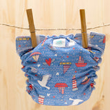 Culla di Teby Höschenwindel mit Pocketfunktion im Design I Love Sea auf der Wäscheleine (weitere Ansicht)