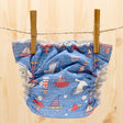 Culla di Teby Höschenwindel mit Pocketfunktion im Design I Love Sea auf der Wäscheleine