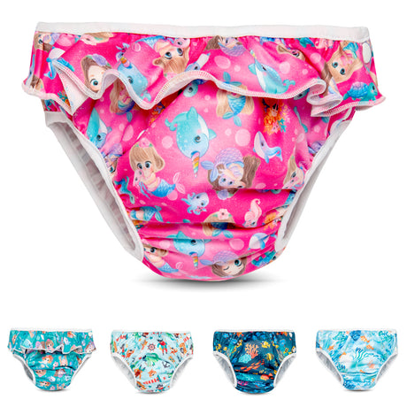 Doodush waschbare Schwimmwindeln Größe M (7–9 kg) – Übersicht der fünf Designs