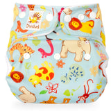 Doodush Überhose V2.0 mit Laschen im Design Blue Safari (Wilde Tiere), Größe One Size