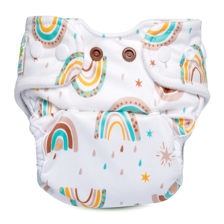 Doodush Überhose V2.0 mit Laschen im Design Boho Rainbow, Größe Newborn