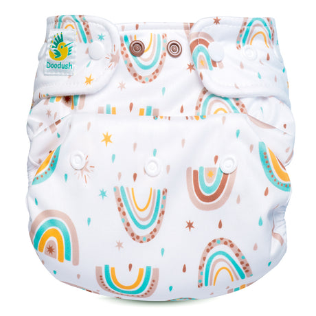 Doodush Überhose V2.0 mit Laschen im Design Boho Rainbow, Größe One Size
