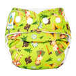 Doodush Überhose V2.0 mit Laschen im Design Green Mountains (Berglandschaft), Größe Newborn