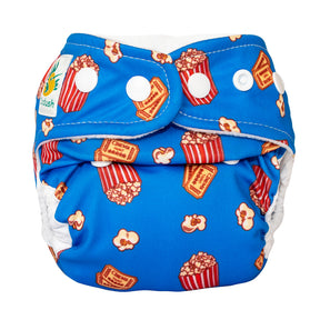 Doodush Überhose V2.0 mit Laschen im Design Poopcorn, Größe Newborn