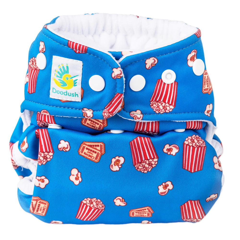 Doodush Überhose V2.0 mit Laschen im Design Poopcorn, Größe One Size