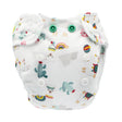 Doodush Überhose V2.0 mit Laschen im Design White Llamas (Lamas), Größe Newborn