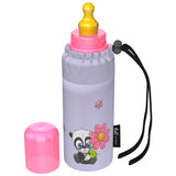 Emil Babyflasche aus Glas 250 ml – Komplettset mit Polyester-Überzug im Design Pandabär