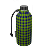 Emil die Flasche (400ml) - Komplettset (Bio-Baumwolle-Überzug)  Weithals - Karo