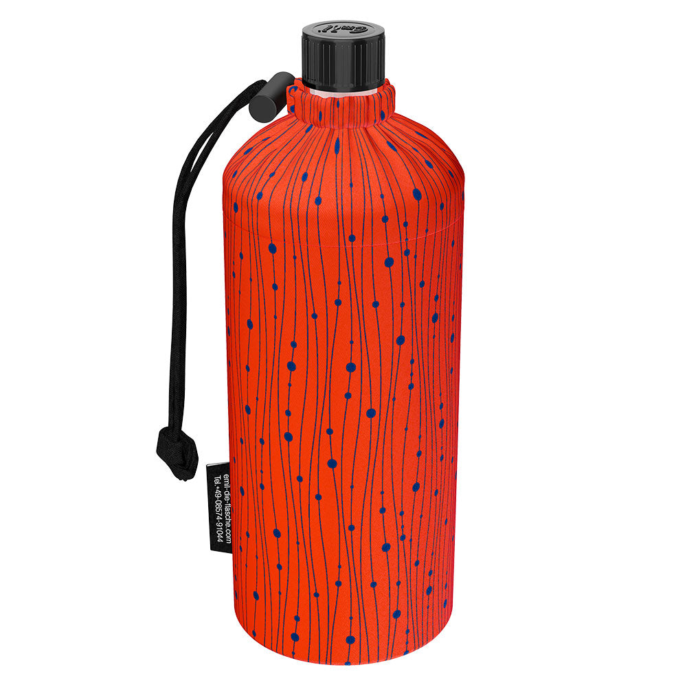 Emil die Flasche (600ml) - Komplettset (Bio-Baumwolle-Überzug)  - Koralle