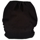 Little Clouds Prefold-Überhose Gold Edition in Schwarz von hinten mit elastischem Rückenbund