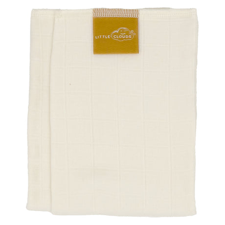 Einzelne gefaltete Little Clouds Prefold-Windel aus Bio-Baumwolle mit goldenem Etikett
