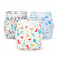 Little Clouds SuperCloud AIO Sparpaket One Size: drei All-in-One-Windeln in verschiedenen Designs auf weißem Grund