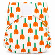 Little Clouds SwimCloud Schwimmwindel Gold Edition im Design Tulpen von vorn: orange Tulpen auf Weiß, Klettverschluss