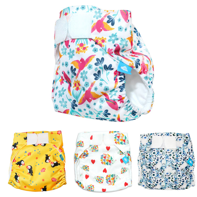 Little Clouds SwimCloud Schwimmwindel Größe 1 im Design Papageien, darunter alle erhältlichen Designs
