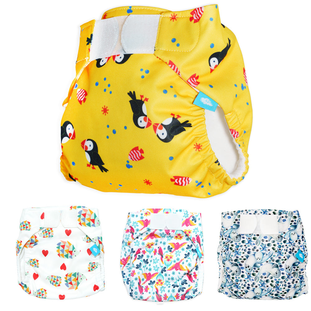 Little Clouds SwimCloud Schwimmwindel Größe 3 im Design Papageientaucher, darunter alle erhältlichen Designs