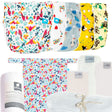 Little Clouds Überhosen Probierbox XL „Naturwunder“: fünf Überhosen mit Wetbag und Zubehör