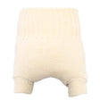 Little Clouds Wollüberhose in Naturweiß, einfarbig, hoher Bund und Beinbündchen, doppelt gestrickt