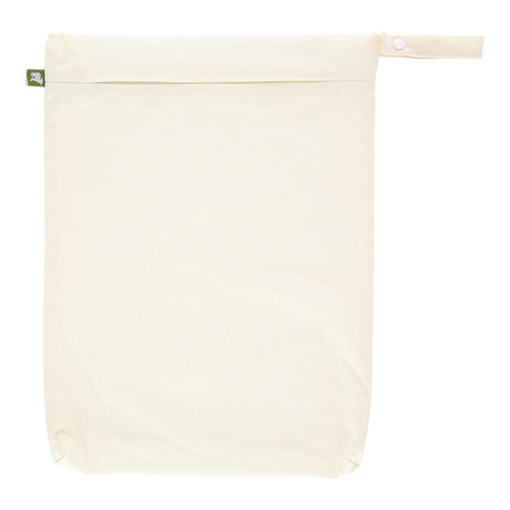 Little Lamb Hanging Nappy Pail XL im Design Cream (Cremeweiß), von vorn mit Reißverschluss und Schlaufe