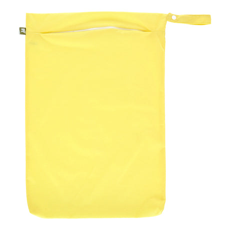 Little Lamb Hanging Nappy Pail XL im Design Primrose (Gelb), von vorn mit Reißverschluss und Schlaufe