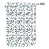 Little Lamb Hanging Nappy Pail XL im Design Show your Stripes mit Zebras auf Weiß, von vorn mit Reißverschluss und Schlaufe