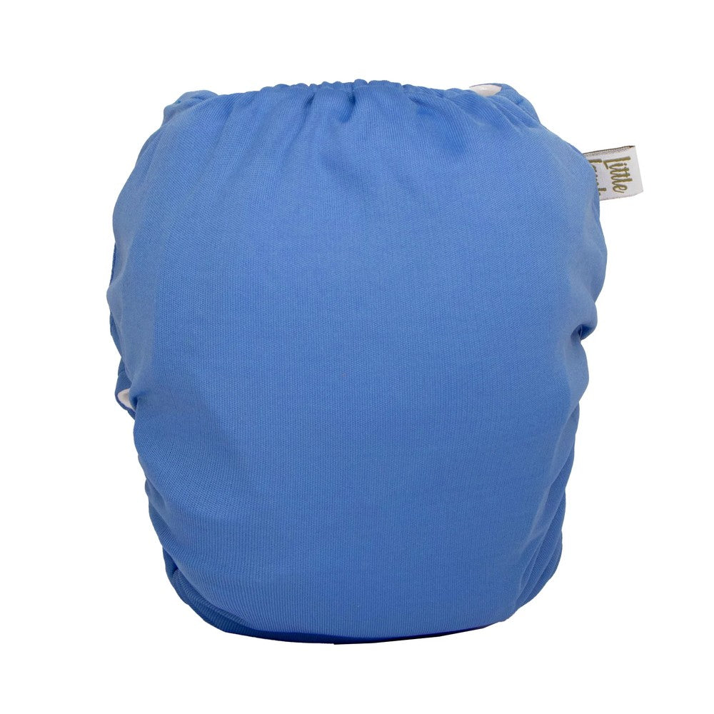 Little Lamb One Size Pocketwindel Cornflower (Blau), Rückansicht mit elastischem Bund