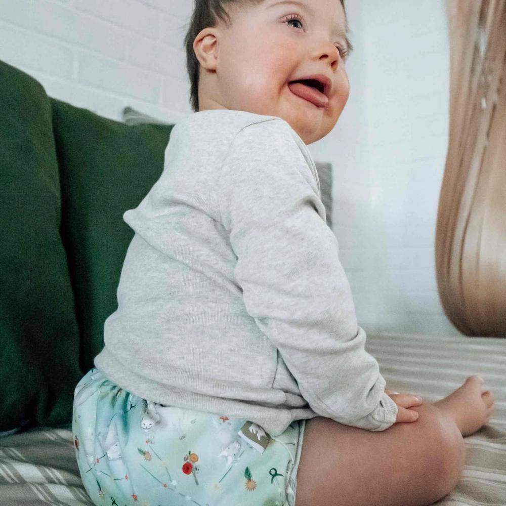 Little Lamb - Überhose (Stretchy PUL-Wrap) - XL für Kinder über 16 kg